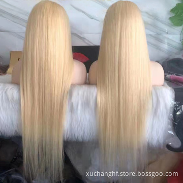 613 13*4 Lace Front Blonde Human Hair Wig Pre Plucked Virgin Straight HD Transparent Lace Frontal 150% 180% Density Lace Wig